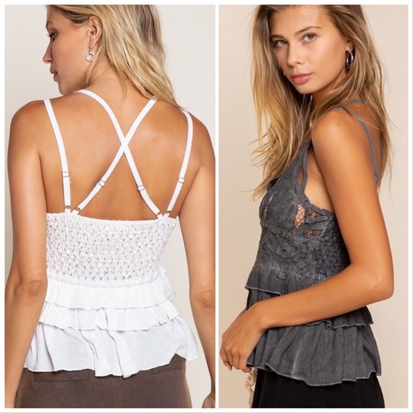 POL Hand Dip Dye Flirty Lace Top - Picture 4 of 16